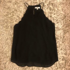 Norah Black Scalloped Tank